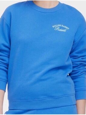 Roller Rabbit x Target Crewneck Pullover Sweatshirt light Aqua size XL **FLAW